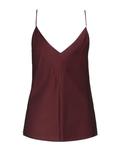 Forte Forte Forte_forte Woman Top Plum Size 2 Silk, Elastane In Burgundy