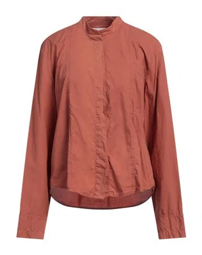 Forte Forte Forte_forte Woman Shirt Rust Size 3 Cotton In Burgundy