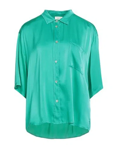 Forte Forte Forte_forte Woman Shirt Emerald Green Size 1 Silk, Elastane In Multi