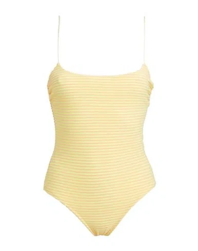 Forte Forte Forte_forte Woman Bodysuit Yellow Size 2 Cotton, Polyester In Yellow