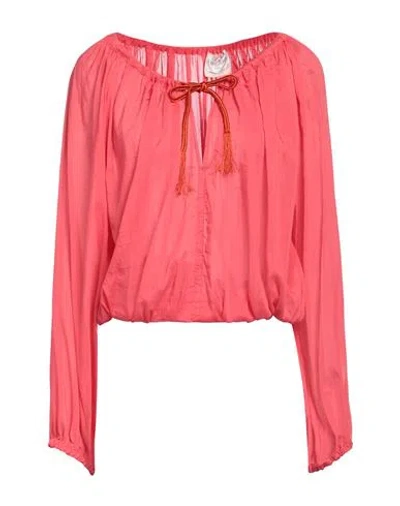 Forte Forte Forte_forte Woman Top Coral Size 2 Cotton, Silk In Red