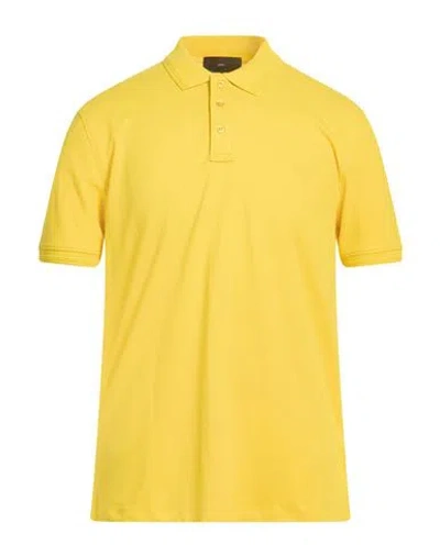 Liu •jo Man Man Polo Shirt Yellow Size L Cotton, Elastane In Multi