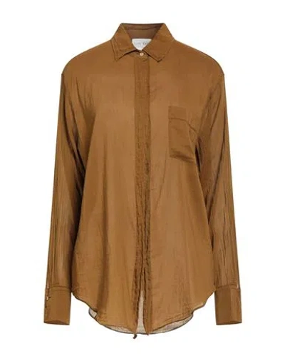 Forte Forte Forte_forte Woman Shirt Camel Size 2 Cotton, Silk In Multi