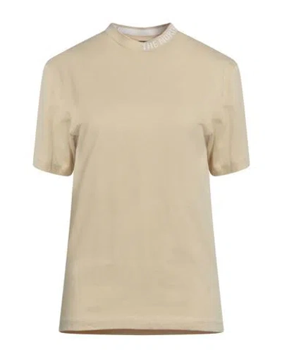 The North Face Woman T-shirt Beige Size S Cotton In Neutral