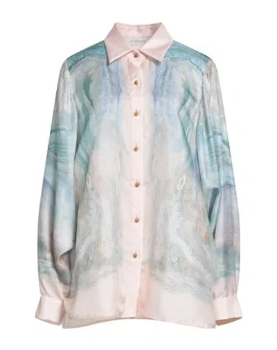 Zimmermann Woman Shirt Light Pink Size 4 Silk In Pink