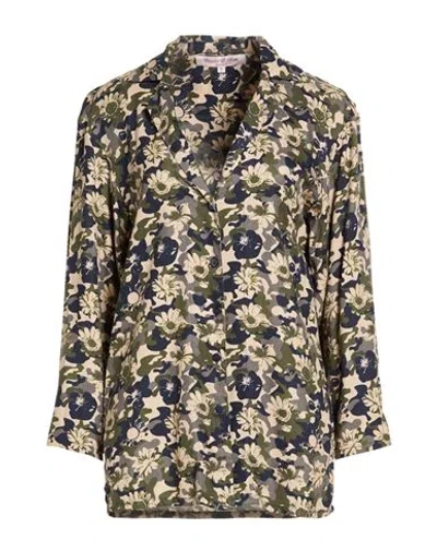 Connor & Blake Woman Shirt Military Green Size Xl Viscose In Green