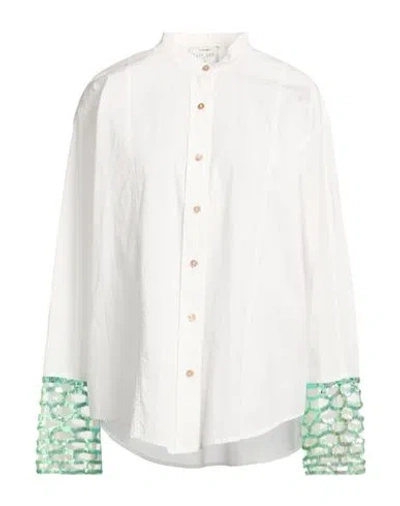 Forte Forte Forte_forte Woman Shirt White Size 1 Cotton, Polyester, Polyamide In Multi