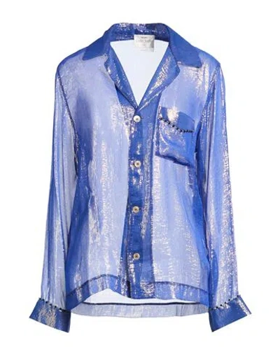 Forte Forte Forte_forte Woman Shirt Blue Size 0 Silk, Polyester In Blue