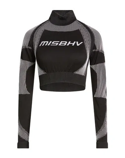 Misbhv Sport Woman T-shirt Black Size L/xl Recycled Polyamide, Polyester, Elastane In Black