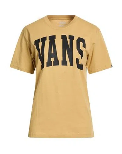 Vans Woman T-shirt Mustard Size L Cotton In Multi