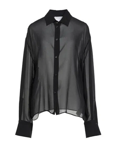 Genny Woman Shirt Black Size 10 Silk In Black