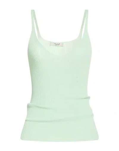 Maryley Woman Top Light Green Size M Viscose, Polyamide In Multi