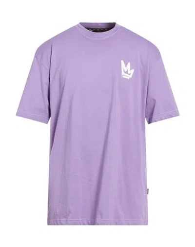 Asensyo Man T-shirt Purple Size L Cotton In Purple