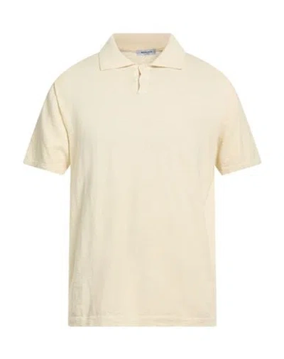 Wool & Co Man Polo Shirt Cream Size Xxl Cotton In Neutral