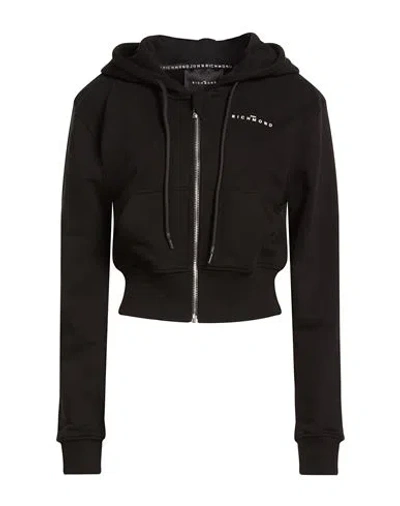 John Richmond Woman Sweatshirt Black Size M Cotton, Polyester In Black
