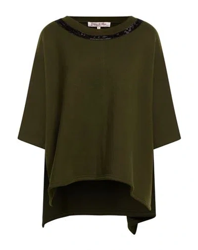 Connor & Blake Woman Sweatshirt Military Green Size M Cotton In Green