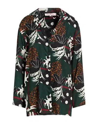 Connor & Blake Woman Shirt Dark Green Size Xl Viscose In Green