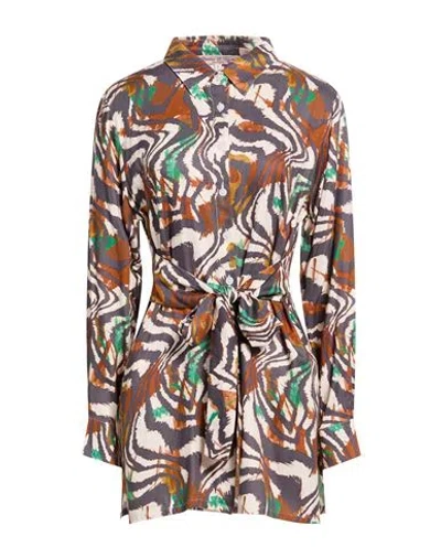 Connor & Blake Woman Shirt Slate Blue Size Xl Viscose In Blue