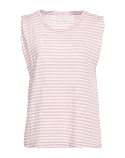 Daniele Fiesoli Collezione N_01 Woman T-shirt Lilac Size S Linen In Purple