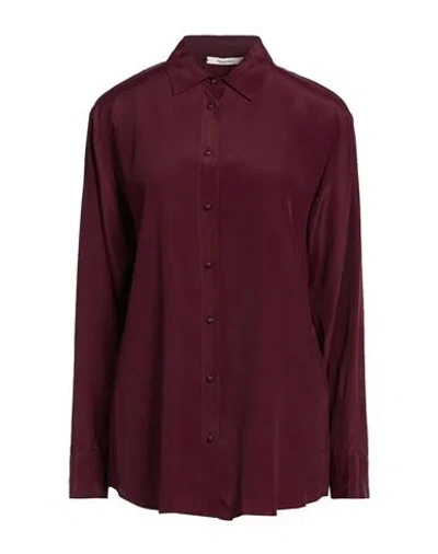 Maliparmi Malìparmi Woman Shirt Burgundy Size 6 Acetate, Silk In Burgundy
