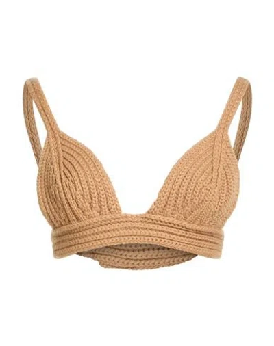 Max Mara Woman Top Camel Size S/m Wool, Cashmere In Sand