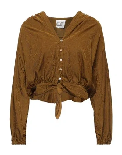 Forte Forte Forte_forte Woman Shirt Brown Size 3 Viscose, Cotton In Brown