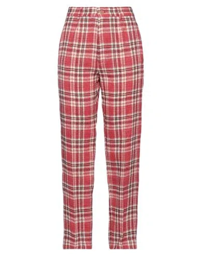 Forte Forte Forte_forte Woman Pants Red Size 0 Linen, Cotton, Polyamide In Multi