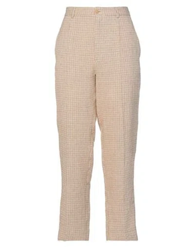 Forte Forte Forte_forte Woman Pants Beige Size 3 Linen, Cotton, Polyamide In Sand