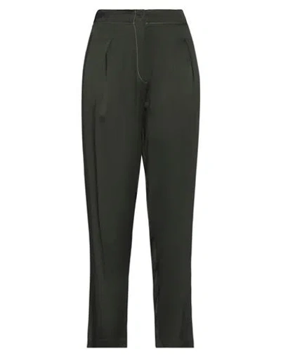 Forte Forte Forte_forte Woman Pants Dark Green Size 3 Acetate, Silk In Green