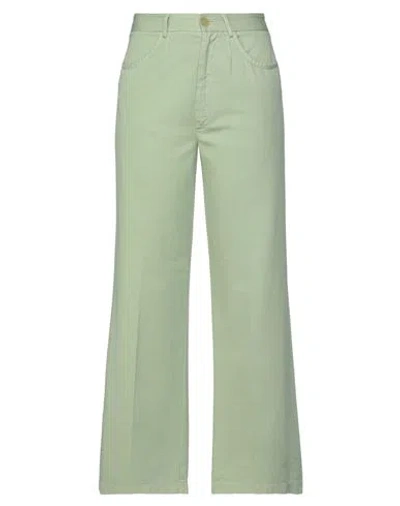 Forte Forte Forte_forte Woman Pants Light Green Size 2 Cotton In Green