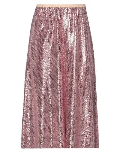 Forte Forte Forte_forte Woman Midi Skirt Antique Rose Size 0 Polyamide, Elastane, Metallic Fiber, Cupro In Pink
