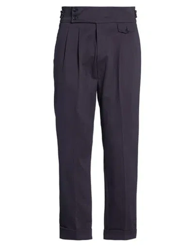 Paul Miranda Man Pants Navy Size 36 Cotton, Elastane In Blue