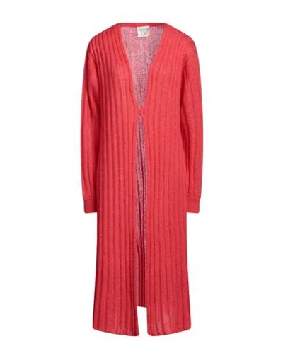 Forte Forte Forte_forte Woman Cardigan Coral Size 0 Mohair Wool, Polyamide, Wool In Red