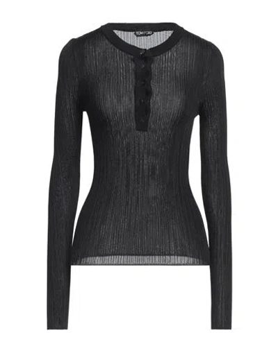 Tom Ford Woman Sweater Black Size S Viscose, Polyamide In Black