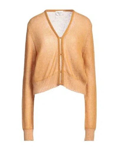 Forte Forte Forte_forte Woman Cardigan Mustard Size 0 Polyamide, Mohair Wool, Wool In Orange