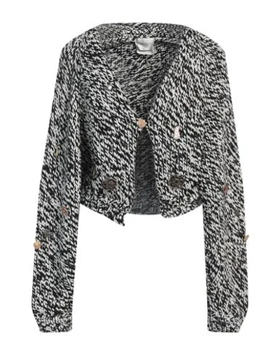 Forte Forte Forte_forte Woman Cardigan Black Size 2 Virgin Wool, Polyamide In Gray