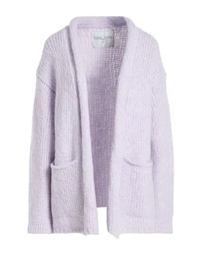 Forte Forte Forte_forte Woman Cardigan Lilac Size 2 Acrylic, Mohair Wool, Wool, Polyamide In Purple