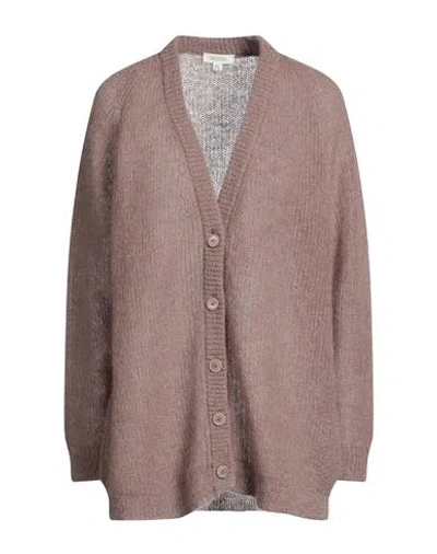 Crossley Woman Cardigan Light Brown Size Xl Mohair Wool, Polyamide, Virgin Wool In Sand