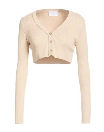 Daniele Fiesoli Collezione N_01 Woman Cardigan Beige Size S Cotton In Sand