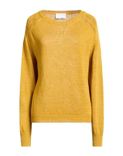 Daniele Fiesoli Collezione N_01 Woman Sweater Marigold Size S Linen In Yellow