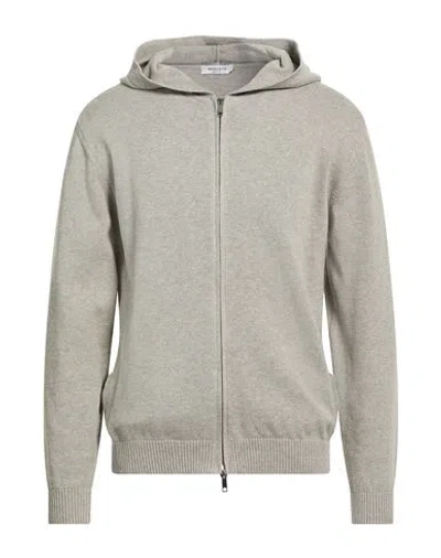 Wool & Co Man Cardigan Grey Size L Cotton In Gray