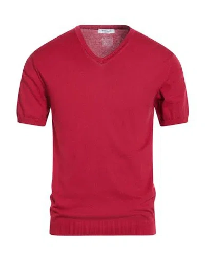 Wool & Co Man Sweater Brick Size M Cotton In Red