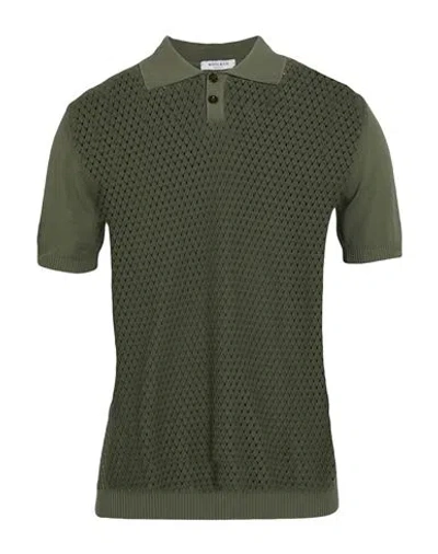 Wool & Co Man Sweater Sage Green Size L Cotton In Green
