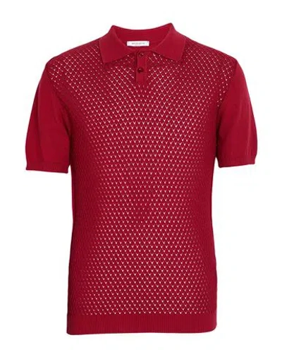 Wool & Co Man Sweater Brick Size M Cotton In Red