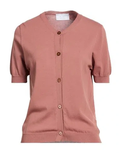 Daniele Fiesoli Collezione N_01 Woman Cardigan Brown Size L Viscose, Polyamide In Brown