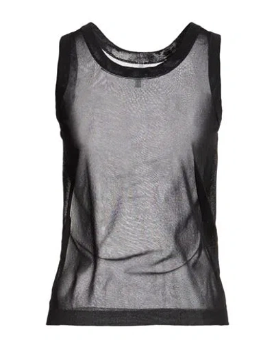 Daniele Fiesoli Collezione N_01 Woman Top Black Size L Viscose, Polyamide In Black
