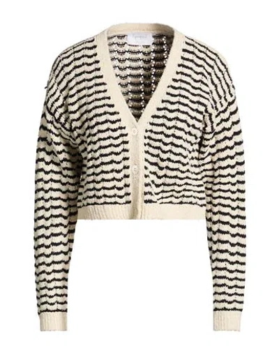 Daniele Fiesoli Collezione N_01 Woman Cardigan Cream Size S Silk, Cotton, Polyamide In White