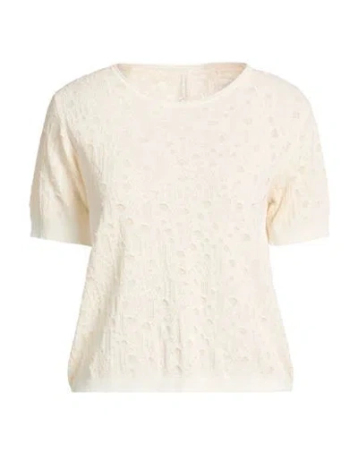 Daniele Fiesoli Collezione N_01 Woman Sweater Ivory Size S Cotton, Linen, Polyamide In White