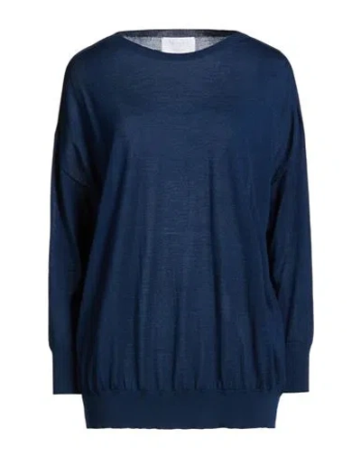 Daniele Fiesoli Collezione N_01 Woman Sweater Midnight Blue Size S Merino Wool In Blue