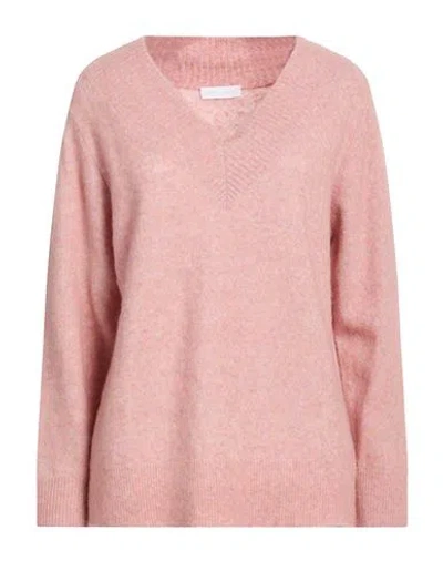 Diana Gallesi Woman Sweater Antique Rose Size L Polyamide, Wool, Alpaca Wool, Elastane In Pink